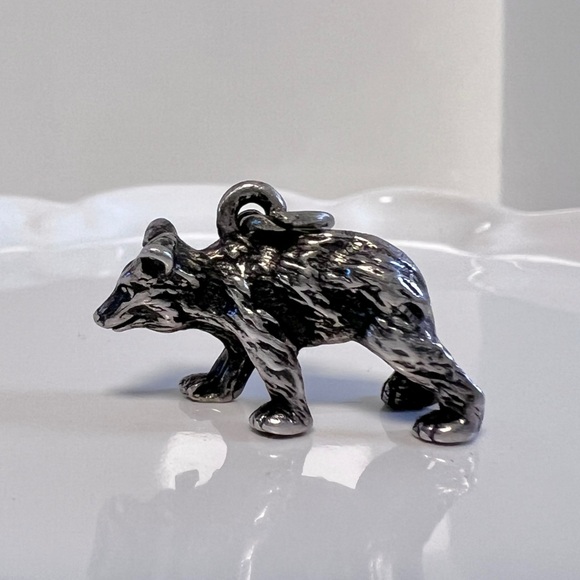 Vintage 3D Grizzly Bear Yellow Stone Sterling Silver 925 Charm - Picture 4 of 9